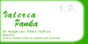 valeria panka business card